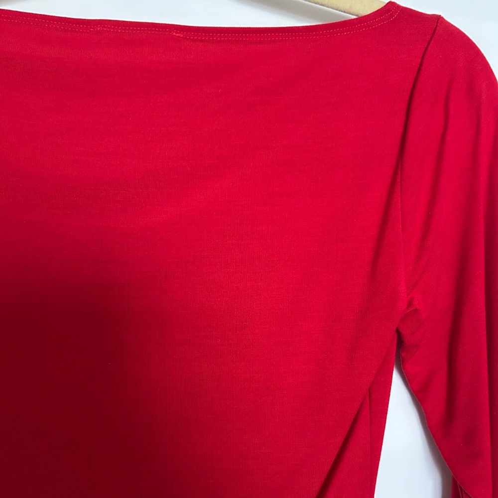 Reformation Wiley Knit Top XS in Lipstick Red EUC - Picture 5 of 6